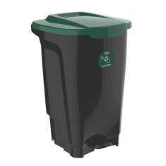 Lixeira Em Plastico T-Force Preto E Verde 100 Litros - Tramontina