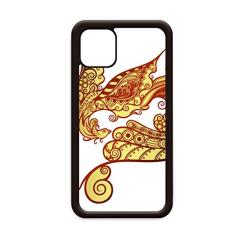 Desenho de animal de fênix colorido para iPhone 12 Pro Max Capa para Apple Mini Mobile Case