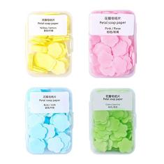 Folhas de papel de 400x, folhas de de papel descartáveis ​​Sabonete de papel para viagens ao ar livre acampamento caminhadas, Cor misturada