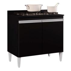 Balcão Para Cooktop 2s Brenda 80cm Preto