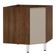 Balcão de Cozinha sem Tampo Canto Diagonal 1 Porta Jade Luciane Móveis