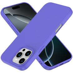 Amytor Capa projetada para iPhone 16 Pro Max, capa de silicone ultrafina à prova de choque com forro de microfibra macio antiarranhões, [proteção aprimorada da câmera] Capa de celular para 16 Pro Max,