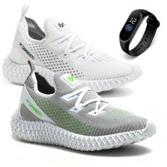 Kit 2 Tenis Masculino Treino Academia Corrida Caminhada Fitness + Relo
