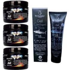 Kit 3 Super Gel 30 Ervas 250g + 1 Gel Cartilagem de Tubarão 150g - Bio