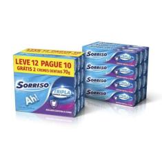 Creme Dental Sorriso Tripla Limpeza Completa 70g 12 unidades