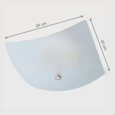 Plafon Sobrepor Quadrado 529 25cm Pantoja & Carmona Branco
