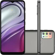 Smartphone Motorola Moto G20 64GB 4G Wi-Fi Tela 6.5'' Dual Chip 4GB RAM Câmera Quádrupla + Selfie 13MP - Grafite