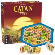 Jogo de Tabuleiro Devir Catan O Jogo Estratégia Aldeias Terrenos Portu
