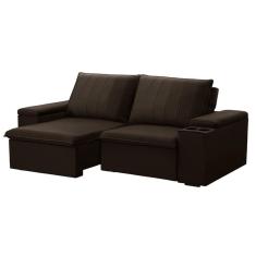 Sofá 3 Lugares Retrátil e Reclinável Ballarat Veludo Tabaco