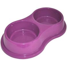 Comedouro Bebedouro Pote Duplo Vasilha Plastica Tam. G - Luna Arreche,