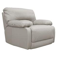 Poltrona Reclinável Elétrico Asmará Power Touch Couro Off White - Gran Belo
