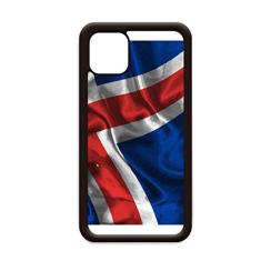 Textura de seda Islândia Bandeira abstrata padrão para iPhone 11 Pro Max Capa para Apple Mobile Case