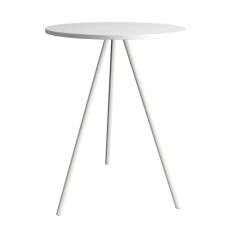 Mesa Lateral Gabriela Branca Tampo De Madeira Branco