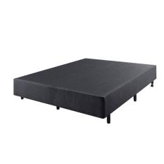 Cama Box Casal Reforçado Linho 138x188x38 Cm Cinza