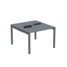 Mesa Plataforma Dupla com Pé de Aço para Coworking 110x120 Pdc11/12/2p Grafito
