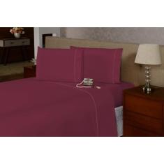 Jogo de Lençol Viúvo 3 Peças c/ Ponto Palito Percal Flex 400 Fios Maci