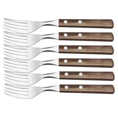 Conjunto de Garfos Mesa Polywood Tramontina 6 Peças em Aço Inox