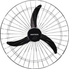 Ventilador de Parede Ventisol New, 60cm, 147W, 3 Pás, Preto, 127V