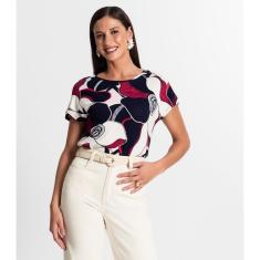 Blusa Rovitex Estampada Feminina-Feminino