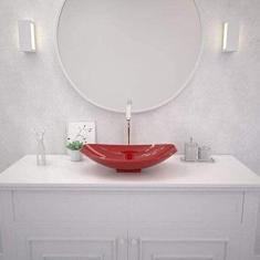 Cuba de Apoio para Banheiro L45 Lux Canoa Compace Vermelho