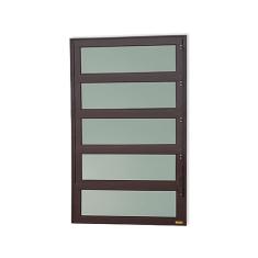 Janela de Alumínio Basculante 100x80cm Vidro Mini Boreal Elite Brimak Corten