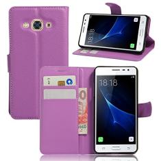 Capa para Samsung Galaxy J3 PRO â€“ Capa carteira flip de couro PU de para Samsung Galaxy J3 PRO, capa de proteção de telefone estilo empresarial, capa com [compartimentos para dinheiro e