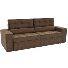 Sofá Lanus 250cm Retrátil E Reclinável S147n-2 Kappesberg Marrom