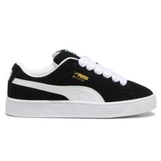 PUMA Tênis masculino de camurça GG, Preto/branco, 41