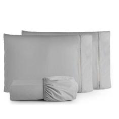 Jogo Lençol Queen 3 Peças 180 Fios Ponto Palito 100% Algodão - Hellen 