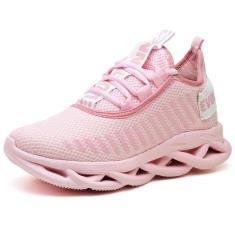 Tênis Feminino Running Academia Esporte Solado Trançado-Feminino