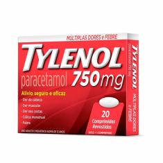 Tylenol Paracetamol 750mg 20 comprimidos 20 Comprimidos Revestidos