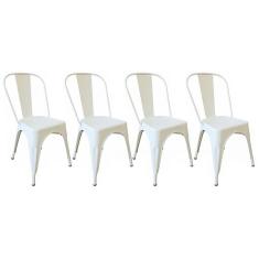Kit 4 Cadeiras Design Tolix Metal Pelegrin Pel-1518