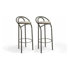 Banqueta Dublin 1B706 Kit 2 Un Bronze/Nude 16 - Kappesberg