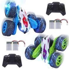 Carro de controle remoto Geefia 4WD Stunt com luzes LED para crianças