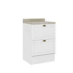 Balcão Para Cozinha Modulada Com 2 Gavetas e Tampo 60 cm - Carraro Móv