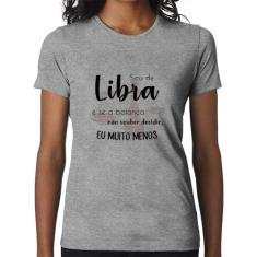 Baby Look Sou de Libra - Foca na Moda, Cinza, M