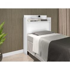 Cabeceira Box Solteiro Thayna Branco 88cm - Framar Móveis