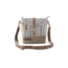 3B – Bolsa tiracolo e bolsa de ombro SHOUZO | Lona e couro vintage reciclado | Vem com 2 alças diferentes, Marrom