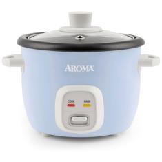 Panela de Arroz Elétrica até 4 xícaras não Cozidas, 110V 250W, Aroma Housewares, Azul