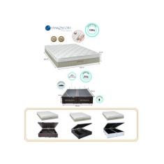 Conjunto Cama Box Baú Casal King + Colchão Sankonfort Strong 193x203x7