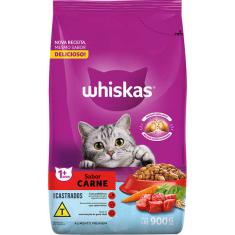 Ração Whiskas Carne para Gatos Adultos Castrados - 900 g