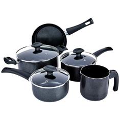 Jogo de Panelas 5 peças Masala, Preto, Brinox