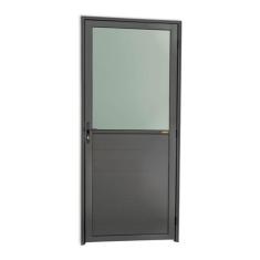 Porta Meia Lambril Meia Vidrão Super 25 Vidro Boreal 210cm X 80cm Brim