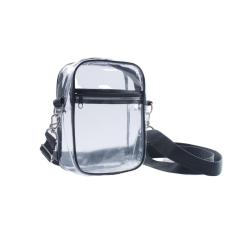 Bolsa Shoulder Bag Transparente Com Preto De Ombro Unissex