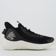 Tênis Under Armour Curry 3Z7 Preto e Branco-Masculino