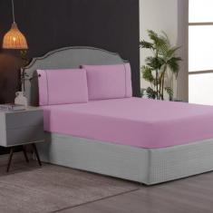 Roupa de Cama Casal Ponto Palito Percal 200 Fios Kit Jogo de Lençol 3 