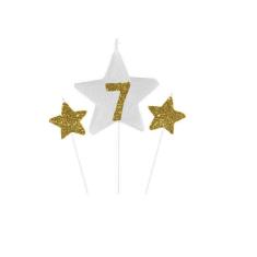 Vela De Aniversário New Star Dourado - Número 7