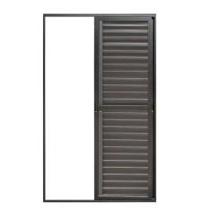 Porta de Alumínio Veneziana 210x150cm 3 Folhas Hale Esquadrias