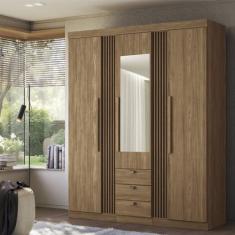 Guarda-roupa Aurora 03 Portas com Espelho - Santos Andirá