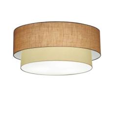Plafon Duplo Cilíndrico Md-3063 55x50cm Bivolt Palha Bege